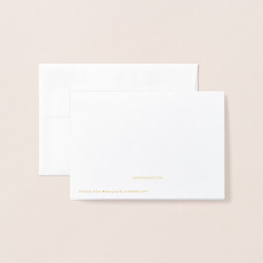 50歳の誕生日パーティー金ゴールド感謝していあなた 箔カード (裏面封筒付き)