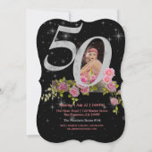 50歳の誕生日パーティー アートデコデザイン 誕生日 招待状 (裏面)