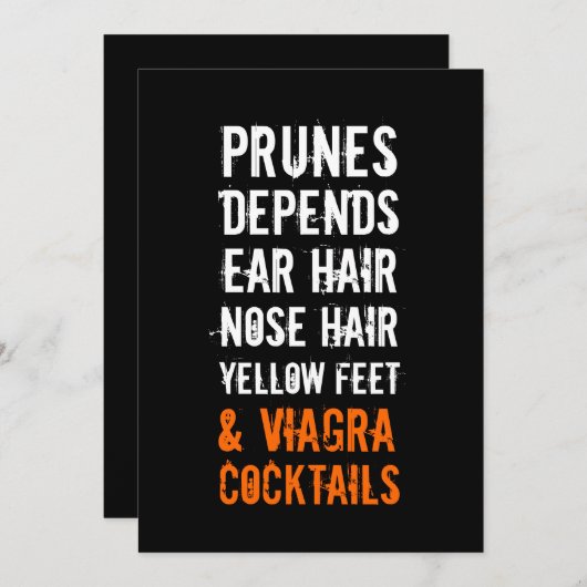 50歳の誕生日パーティー·ガイザー·招待状 招待状 (正面/裏面)