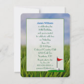 50歳の誕生日パーティー ゴルフをテーマに 招待状 (裏面)