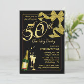 50歳の誕生日パーティー-サプライズパーティの招待状 招待状 (スタンド正面)