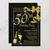 50歳の誕生日パーティー-サプライズパーティの招待状 招待状 (正面/裏面)