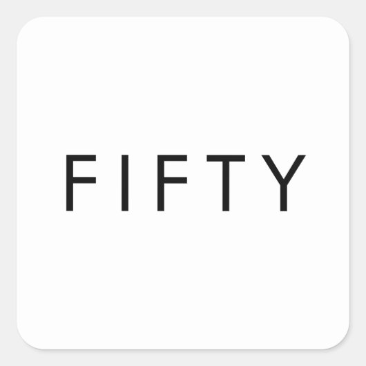 50歳の誕生日パーティー スクエアシール (正面)