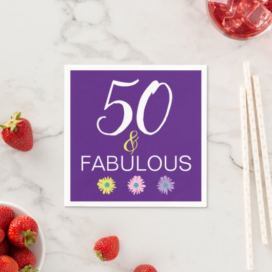 50歳の誕生日パーティー スタンダードカクテルナプキン (インサイチュ)