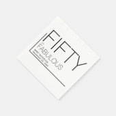 50歳の誕生日パーティー スタンダードカクテルナプキン (角)