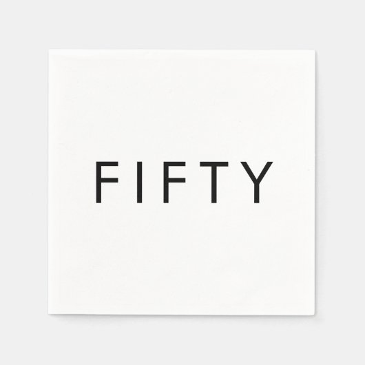 50歳の誕生日パーティー スタンダードカクテルナプキン (正面)