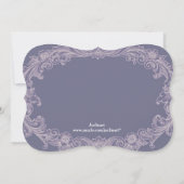 50歳の誕生日パーティー テンプレート パープル ヴィンテージ V50D (裏面)