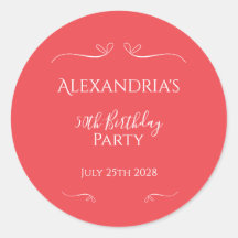 50歳の誕生日パーティー モダン ピンク レッド