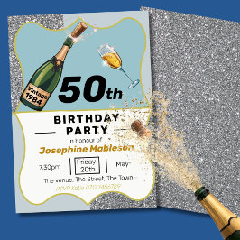 50歳の誕生日パーティー ヴィンテージスタイル 招待状