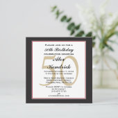 50歳の誕生日パーティー 広場への招待 招待状 (スタンド正面)