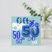 50歳の誕生日パーティー 招待状 (スタンド正面)