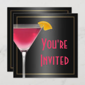 50歳の誕生日パーティー 招待状 (正面/裏面)