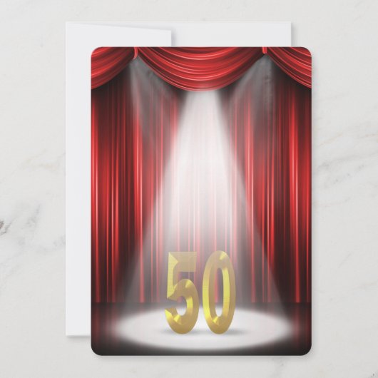 50歳の誕生日パーティー 招待状 (正面)