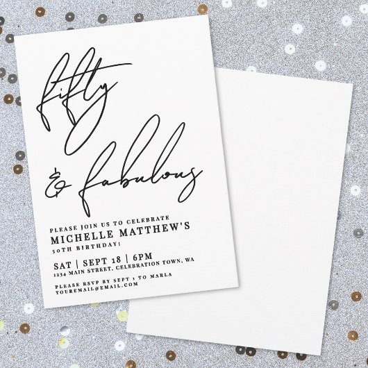 50歳の誕生日パーティー 招待状