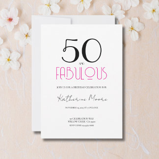 50歳の誕生日パーティー 招待状