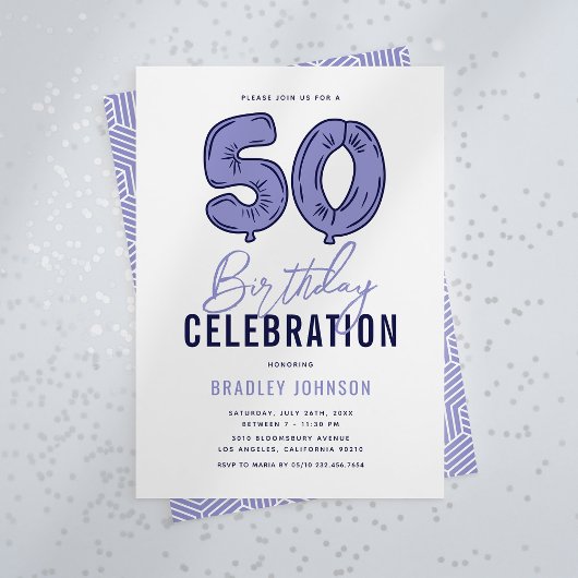 50歳の誕生日パーティー 招待状