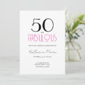 50歳の誕生日パーティー 招待状 (スタンド正面)
