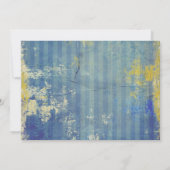 50歳の誕生日パーティー 青 招待状 (裏面)