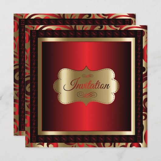 50歳の誕生日パーティー| DIY文字 招待状 (正面/裏面)