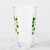 50歳の誕生日ビールと緑のバルーンGlass Cup タンブラーグラス (左)