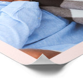 50歳の誕生日ピンクのガーリーグリッター写真コラージュ ポスター (角)