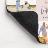 50歳の誕生日ピンクのガーリーグリッター写真コラージュ マウスパッド (コーナー)