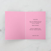 50歳の誕生日ピンクの黒い写真パーソナライズされた カード (内部)