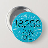 50歳の誕生日ピンバッジ50歳50歳 缶バッジ (正面&裏面)