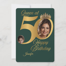 50歳の誕生日フォトグリーティングカード|オーダーメイド 招待状
