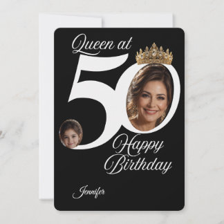 50歳の誕生日フォトグリーティングカード|オーダーメイド 招待状