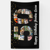 50歳の誕生日フォトコラージュイベントパーティー 横断幕 (縦)