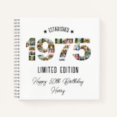 50歳の誕生日フォトコラージュ設立1975 ノートブック (正面)