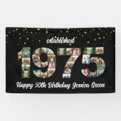 50歳の誕生日フォトコラージュ設立1975 横断幕 (横)