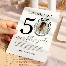 50歳の誕生日フォトサンクスカード サンキューカード