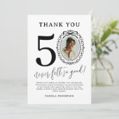 50歳の誕生日フォトサンクスカード サンキューカード (スタンド正面)