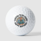 50歳の誕生日フォト ゴルフボール (正面)