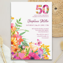 50歳の誕生日フラワー50バタフライガーデンパーティー