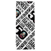 50歳の誕生日ブラックルック50カスタム人の写真名 ワインギフトバッグ (裏面)