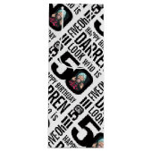 50歳の誕生日ブラックルック50カスタム人の写真名 ワインギフトバッグ (正面)