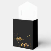 50歳の誕生日ブラック金ゴールドhello 50 name script フェイバーボックス (オープン)