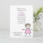 50歳の誕生日ブランチ スティックガール   招待状 (スタンド正面)