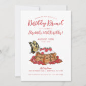 50歳の誕生日ブランチ ストロベリーワッフル 招待状 (正面)