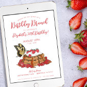50歳の誕生日ブランチ ストロベリーワッフル 招待状