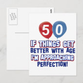 50歳の誕生日プレゼント ポストカード (正面/裏面)