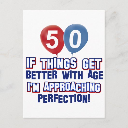 50歳の誕生日プレゼント ポストカード (正面)
