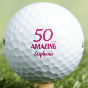 50歳の誕生日プレゼント 優雅なピンク ゴルフボール
