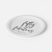 50歳の誕生日ミニマルパーティー ペーパープレート (アングル)