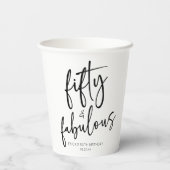 50歳の誕生日ミニマルパーティー 紙コップ (裏面)