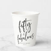 50歳の誕生日ミニマルパーティー 紙コップ (正面)