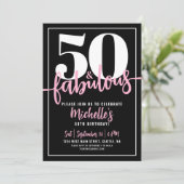 50歳の誕生日モダンパーティー 招待状 (スタンド正面)